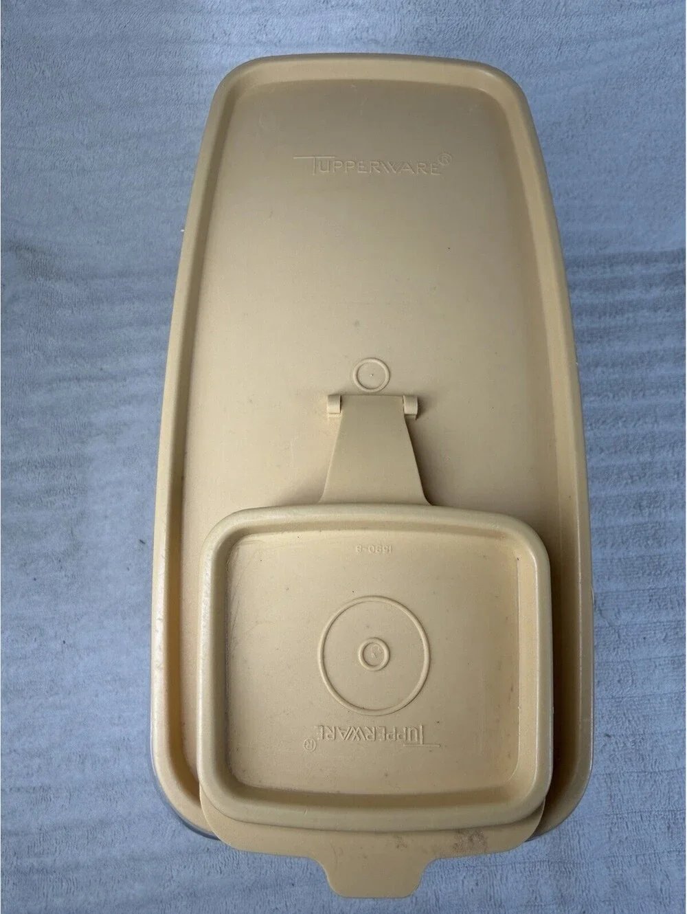 Vintage Tupperware Large Sheer Cereal Keeper #1588-3 Pour Spout Lid 9 x 10 x 3